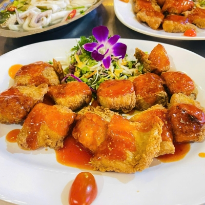 Cá chẽm sốt chua ngọt