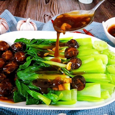 Cải HongKong sốt nấm